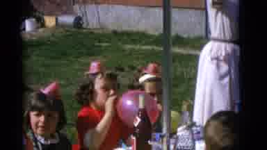 Camden New Jersey USA (1961): The Small Childrens Were Blowing The Balloon In The