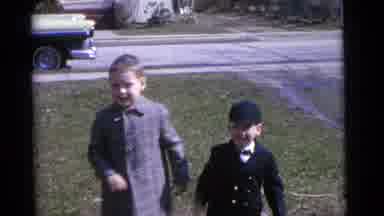 Camden New Jersey USA (1961): Children Who Are All Dressed Up Are About To Go Out