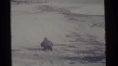 Camden New Jersey USA (1961): Old Video Of Someone Going Down A Hill On A Sled