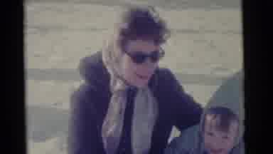Camden New Jersey USA (1961): The Persons Are Enjoying In The Winter Season Snows