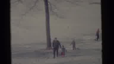 Camden New Jersey USA (1961): The Persons Are Walking In The Winter Season They