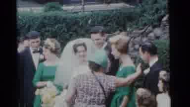 Camden New Jersey USA (1961): A Wedding Party Huddling For Photos Then Three Kids