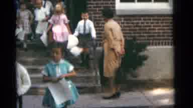 Camden New Jersey USA (1961): Elementary School Aged Children Are Walking Down