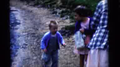Camden New Jersey USA (1961): Small Children Feeding Ducks From The Bank Of A Pond
