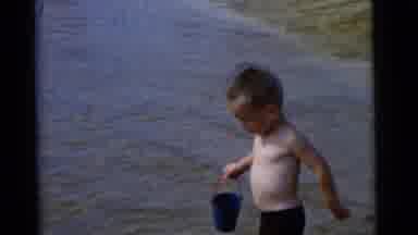 Camden New Jersey USA (1961): One Baby Playing In The River That Baby Very Cute It