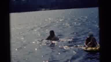 Camden New Jersey USA (1961): Swimming Lessons With Family At The Lake In The