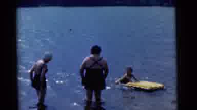 Camden New Jersey USA (1961): Family Vacation River Swimming Water Playing