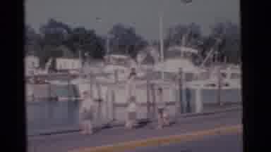 Camden New Jersey USA (1961): Woman Walking With A Group Of Children Along A Road