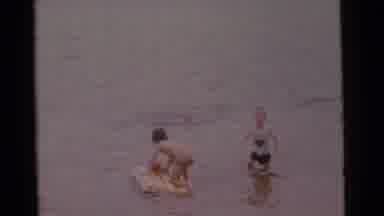 Camden New Jersey USA (1961): A Little Boy Try To Swim In The Sea Shore
