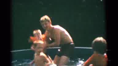 Camden New Jersey USA (1961): Group Of Kids Playing And Swimming Together In A