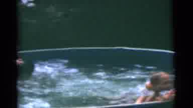 Camden New Jersey USA (1961): Large Above Ground Pool Has Family And Friends