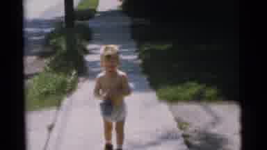 Camden New Jersey USA (1961): Small Child Walking With Diaper Om And Children