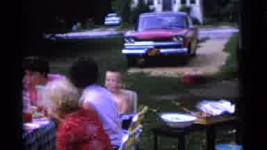 Camden New Jersey USA (1961): A Family Cookout Where Children And Adults Are