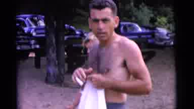 Camden New Jersey USA (1961): The Little Boy Going To The Sea He Enjoying The