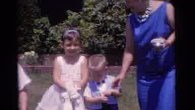 Camden New Jersey USA (1961): Little Kid Celebration At Home On A White Dress With