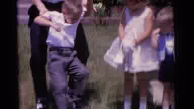 Camden New Jersey USA (1961): Fancy Man Wearing Fancy Clothes With Kids Outside