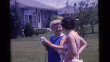 Camden New Jersey USA (1961): Two Ladies Are Standing And The One Lady Take A