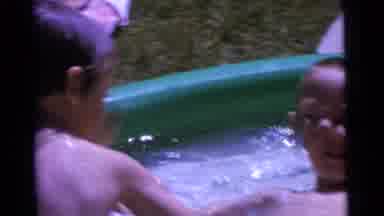 Camden New Jersey USA (1961): The Childrens Are Playing In The Tub They Enjoy