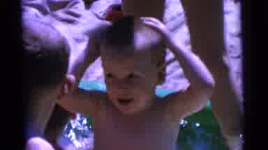 Camden New Jersey USA (1961): Children Play In A Small Inflatable Pool On The
