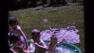 Camden New Jersey USA (1961): Many Of The Children Are Playing In The Water Tub