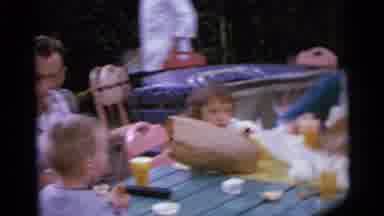 Camden New Jersey USA (1961): Children And Adults At A Picnic Enjoying Food And