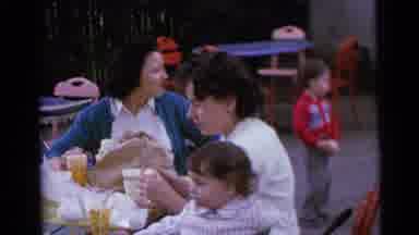Camden New Jersey USA (1961): Adults Kids And Toddlers Eating Lunch Drinking And