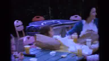 Camden New Jersey USA (1961): Family Picnic Table Lunch
