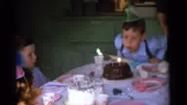 Camden New Jersey USA (1961): Boy Celebrating His Birthday With His Friends And