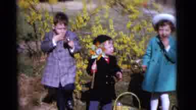 Camden New Jersey USA (1961): Children Outside Eating Chocolate In Coats Holding
