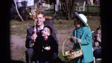 Camden New Jersey USA (1961): The Dad And The Kids Having Fun At The Parade