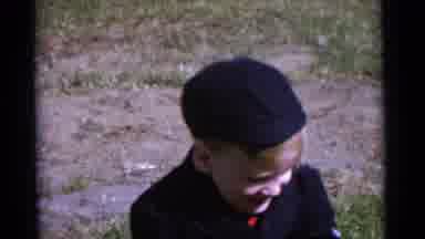 Camden New Jersey USA (1961): Siblings In Hats And Coats Enjoying A Nice Picnic