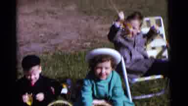 Camden New Jersey USA (1961): Three Small Children Outside Enjoying The Contents