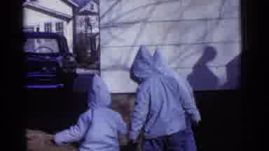 Camden New Jersey USA (1961): Children Playing Outside Then One Child Dressed Up