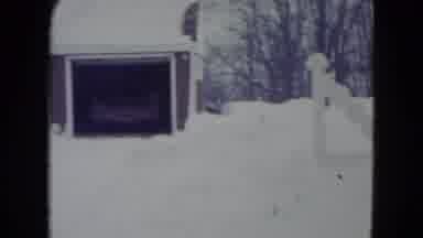Madison Wisconsin USA (1960): Heavy Snow That Has Fallen In The Driveway And Front