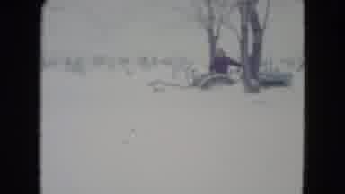 Madison Wisconsin USA (1960): Snowing Landscape With A Man Plowing A Road