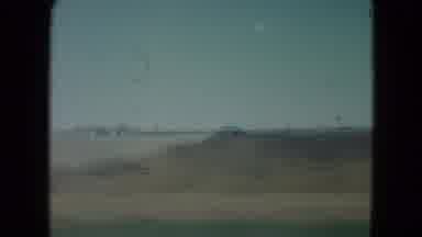 Nevada USA (1960): Driving By A Field Moving Very Quickly And Passing Telephone