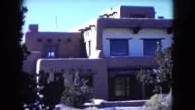 Nevada USA (1960): Man Walking In Front Of Desert Home Showing Barren Landscape