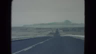 Nevada USA (1960): Driving Through Wilderness Desert In The Winter Time Daylight