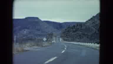 Nevada USA (1960): A Very Long Road Trip In The Middle Of Nowhere At Dusk
