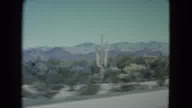 Nevada USA (1960): Loop Of Old Back Road In Dessert Shows Mountains Sand Cacti