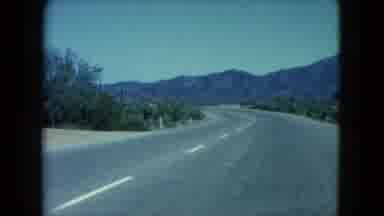 Nevada USA (1960): Driving Through An American Highway In A Desert With No Other
