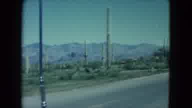 Nevada USA (1960): Old Video Country Mountains Grainy From Car Blue Sky Foliage