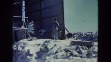 Nevada USA (1960): Multiple Shots Of A Trainyard In Progress Near A Quarry With