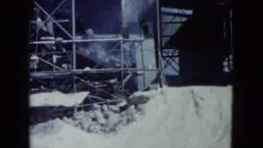 Nevada USA (1960): A Construction Site With Sane In The Foreground And Mountains