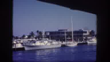Tampa Florida USA (1960): Boat Going Down River And Channel