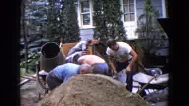 Wauconda Illinois USA (1960): American People Maybe In The 60'S Preparing Concrete
