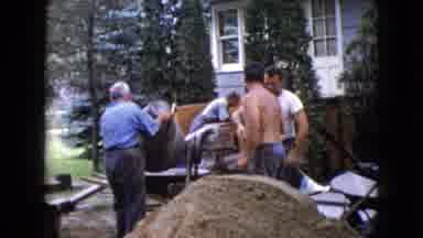 Wauconda Illinois USA (1960): They Four Members All Are Work With In The House