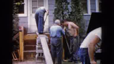Wauconda Illinois USA (1960): Helping Hands Make The Job Go Faster Working Till