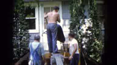 Wauconda Illinois USA (1960): Men's Working Labour Job Building Workers Day Summer