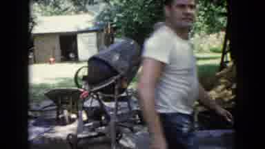 Wauconda Illinois USA (1960): Many Of The Persons Are Doing Work Outside Of The